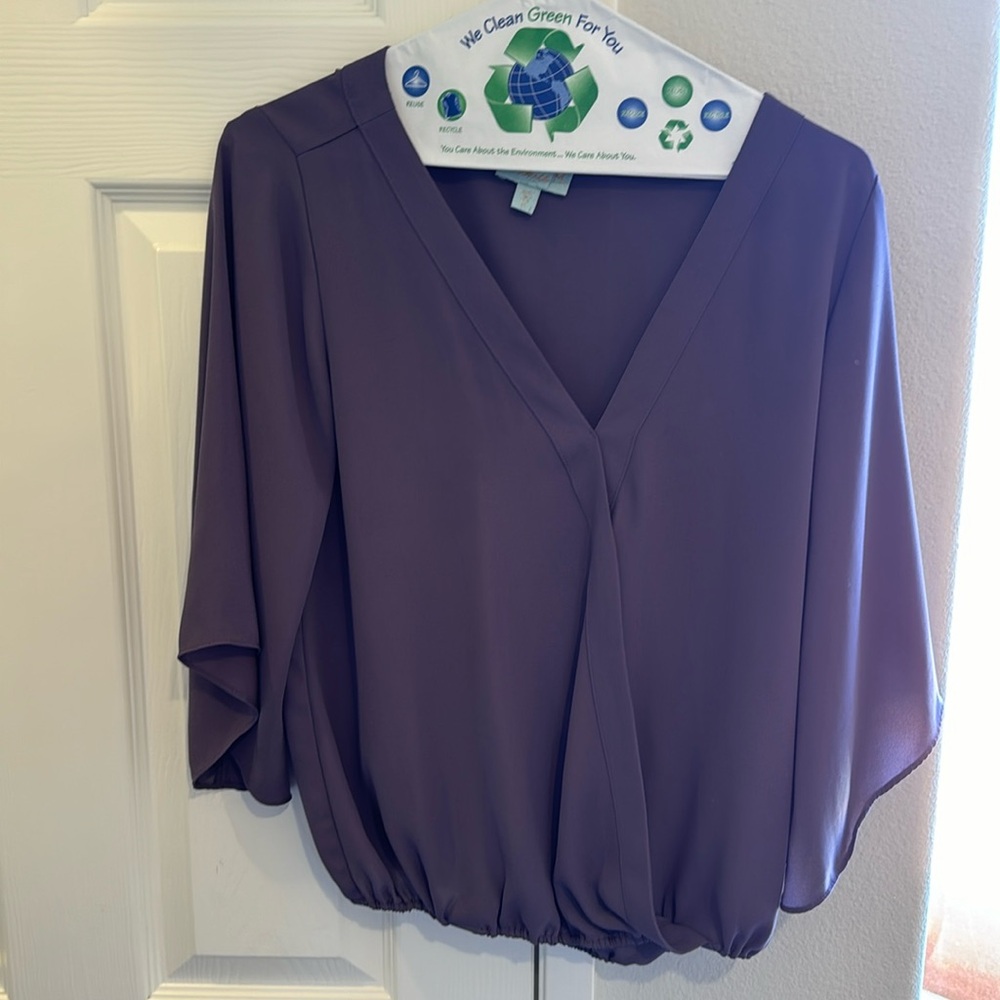 Veronica M size S eggplant/purple blouse